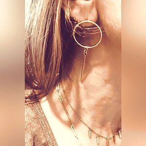 Uncommon James Dainty Layering Necklace with Earrings and stacking rings